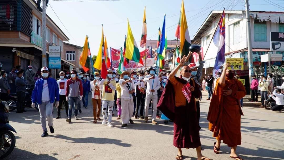 Kyaukme Protests Led By Monks